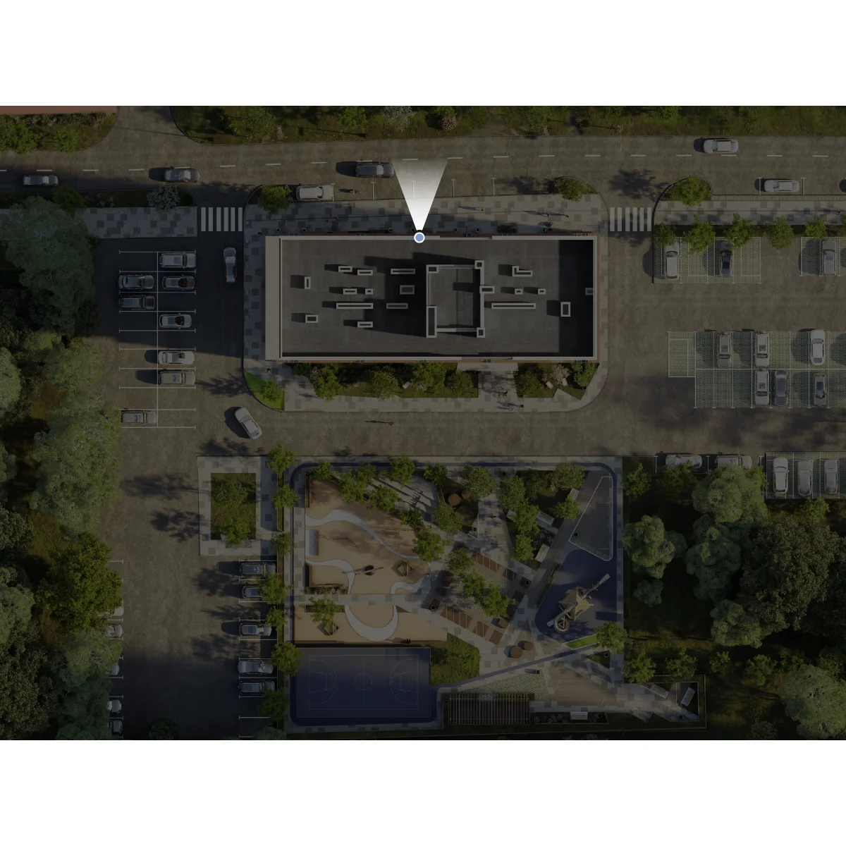 Вид из окна 1-комнатная 43.46 кв. м